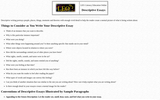 Descriptive Essays