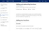 Adding and Subtracting Functions