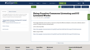 Using Creative Commons Licensing and CC Licensed Works#GoOpenNC