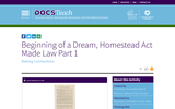 Beginning of a Dream, Homestead Act Made Law Part 1