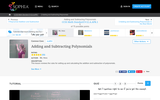 Adding and Subtracting Polynomials