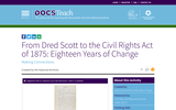 From Dred Scott to the Civil Rights Act of 1875: Eighteen Years of Change