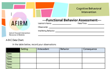 CBI Functional Behavior Assessment in Word