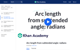 Arc Length from Subtended Angle: Radians