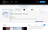 Adding or Subtracting Two Functions
